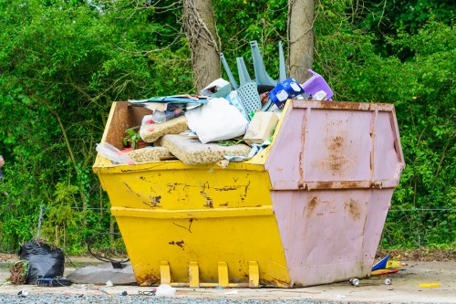 Recycling bins in a Putney residential area