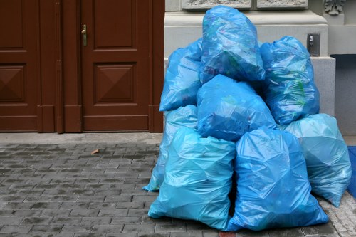 Skip being delivered to a residential property in Putney