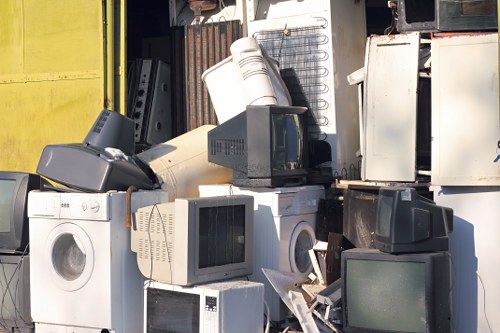 Professional waste clearance team in action